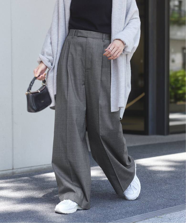 ウォッシャブルトロタックワイドパンツ（スラックス）｜FRAMeWORK  