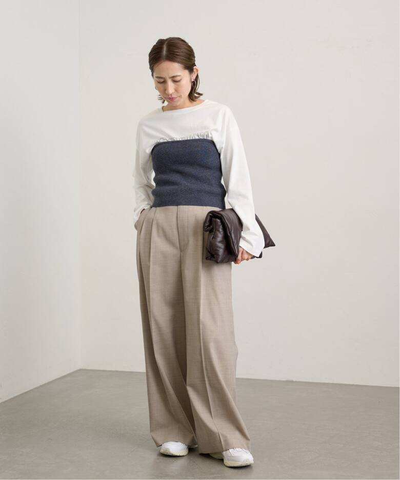 ウォッシャブルトロタックワイドパンツ（スラックス）｜FRAMeWORK  