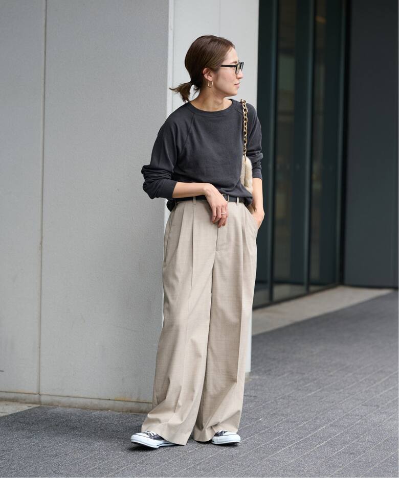 ウォッシャブルトロタックワイドパンツ（スラックス）｜FRAMeWORK  