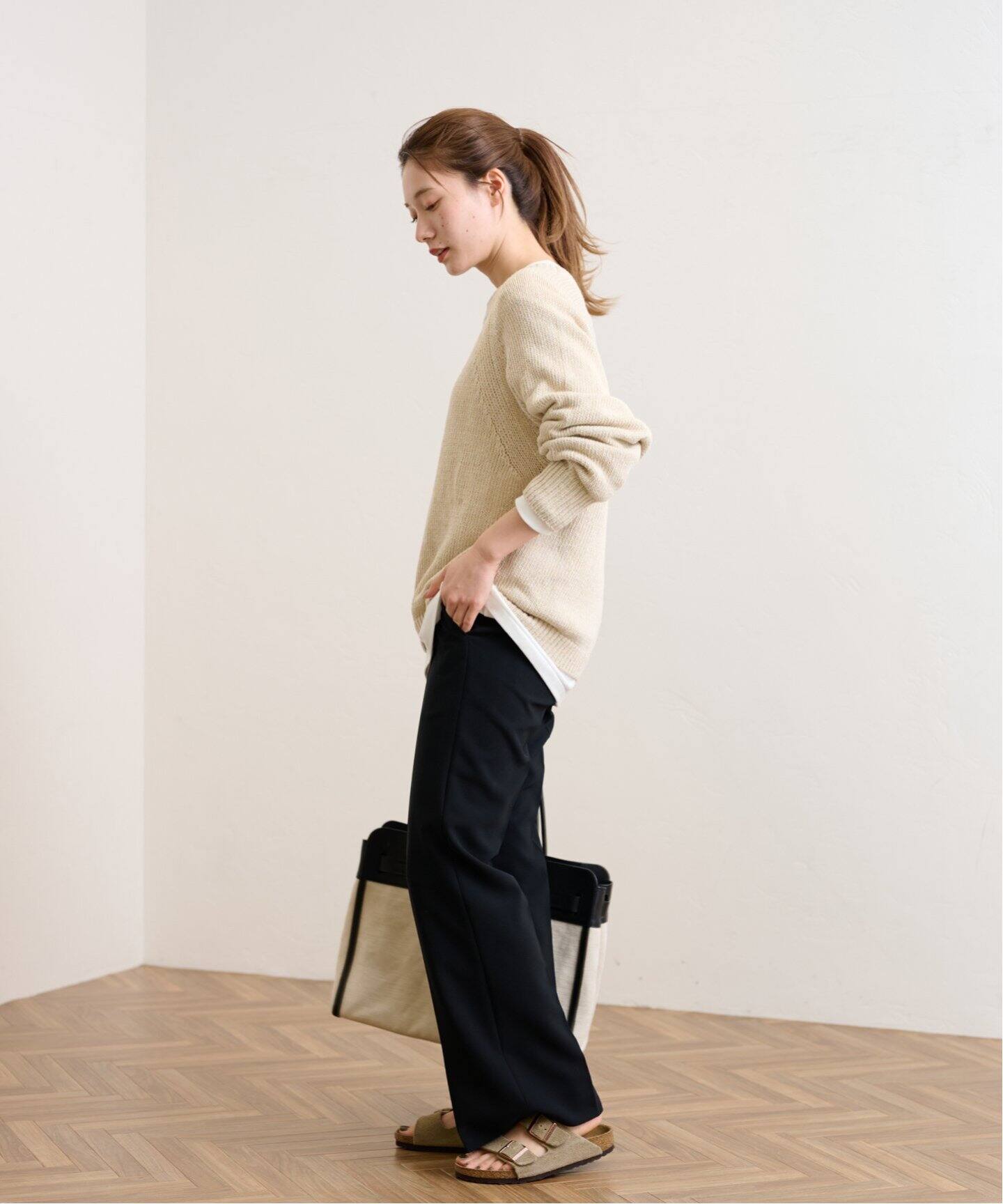 ダブルクロス スリットパンツ（スラックス）｜FRAMeWORK（フレーム  