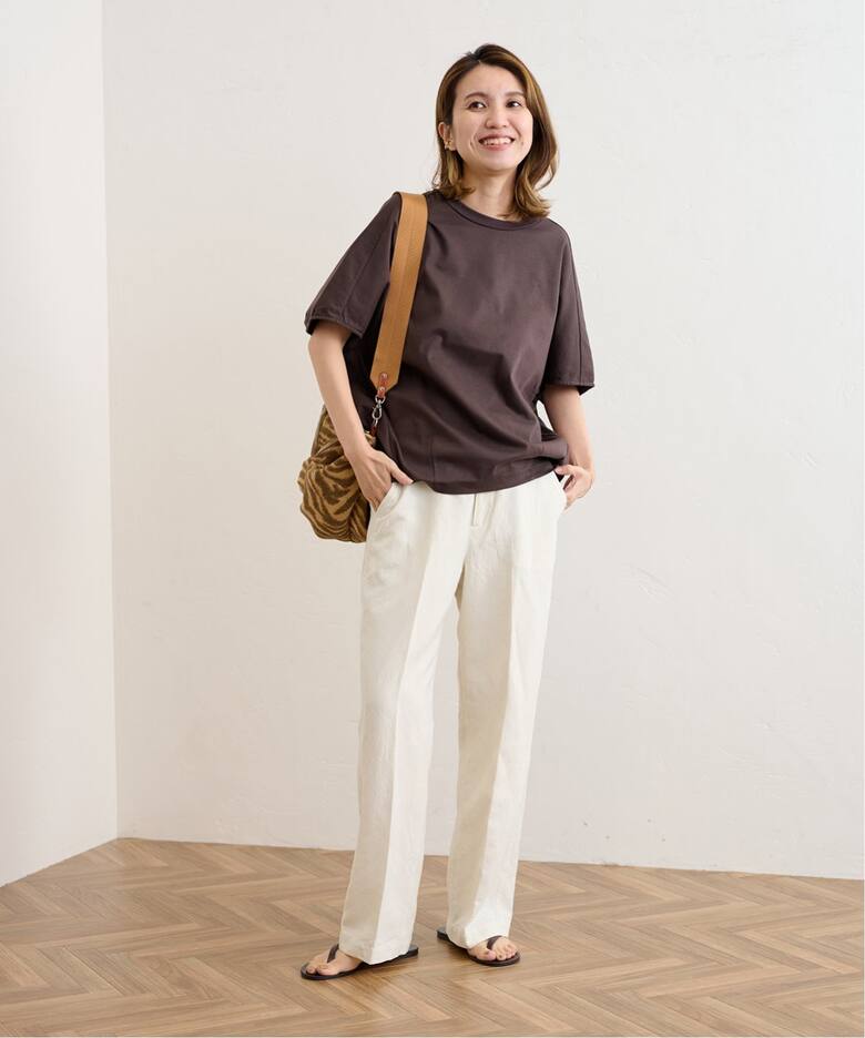 ≪追加≫コットンリネンストレートパンツ（スラックス）｜FRAMeWORK  
