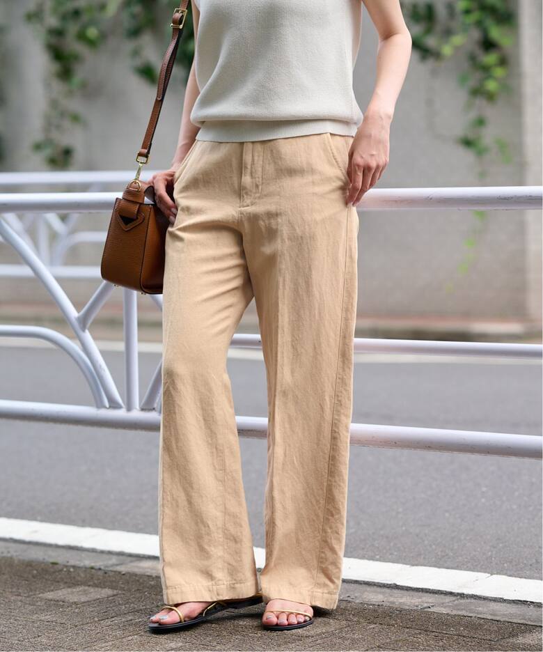 ≪追加≫コットンリネンストレートパンツ（スラックス）｜FRAMeWORK  