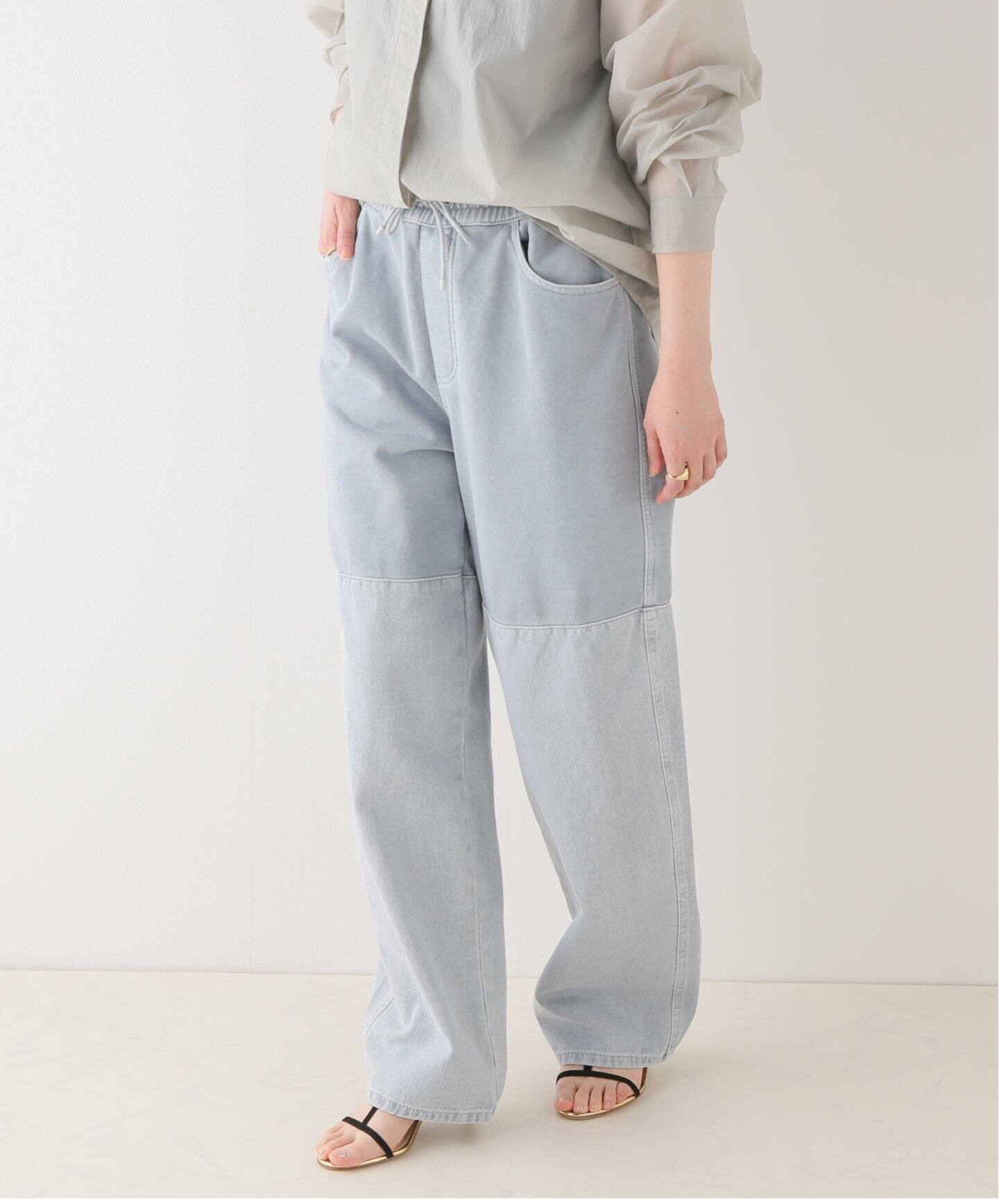 AMOMENTO / アモーメント】ドロストデニムスウェットパンツ  