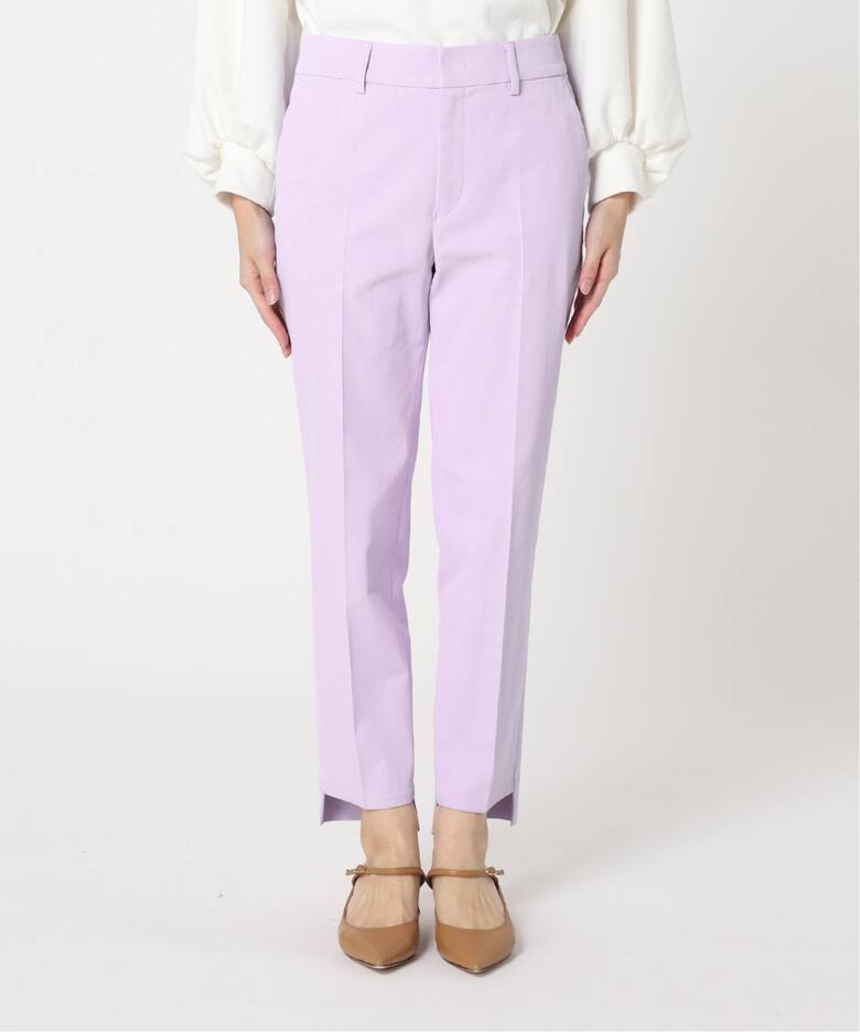 追加》ドライコットンリネンステップヘムパンツ 3（スラックス  