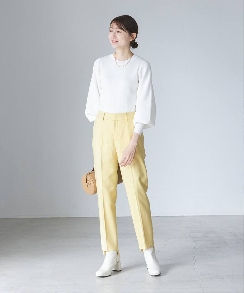 バウンスクロスステップヘムパンツ（スラックス）｜NOBLE（ノーブル 