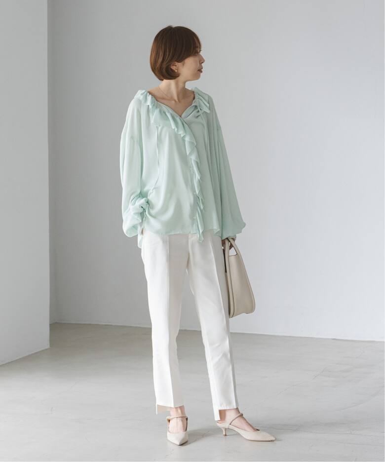 バウンスクロスステップヘムパンツ（スラックス）｜NOBLE（ノーブル  