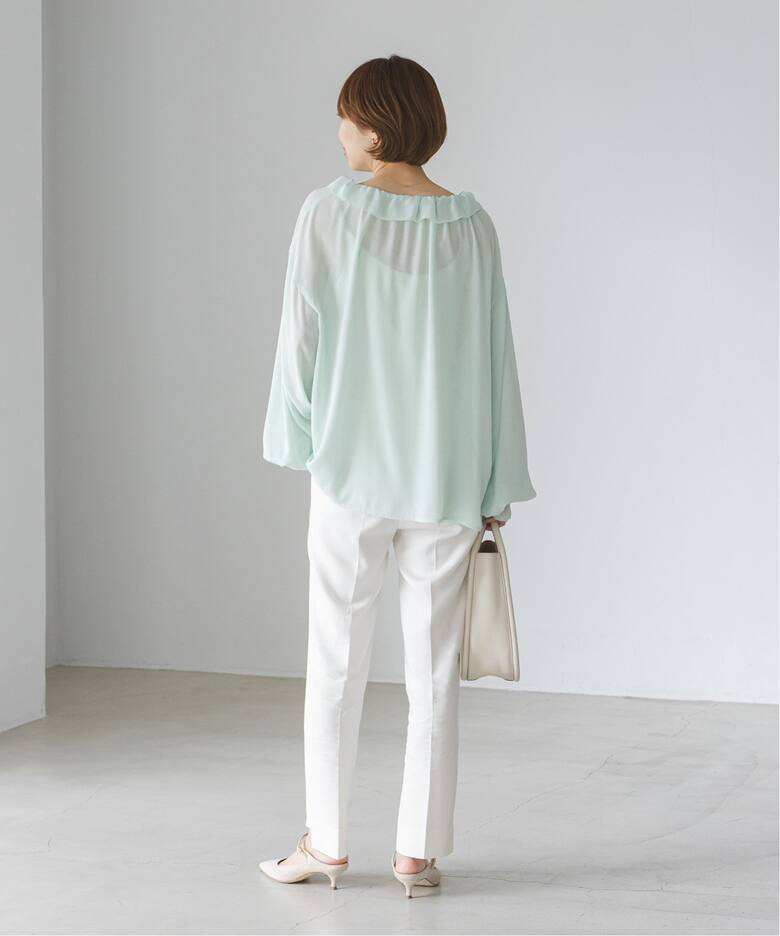 バウンスクロスステップヘムパンツ（スラックス）｜NOBLE（ノーブル  