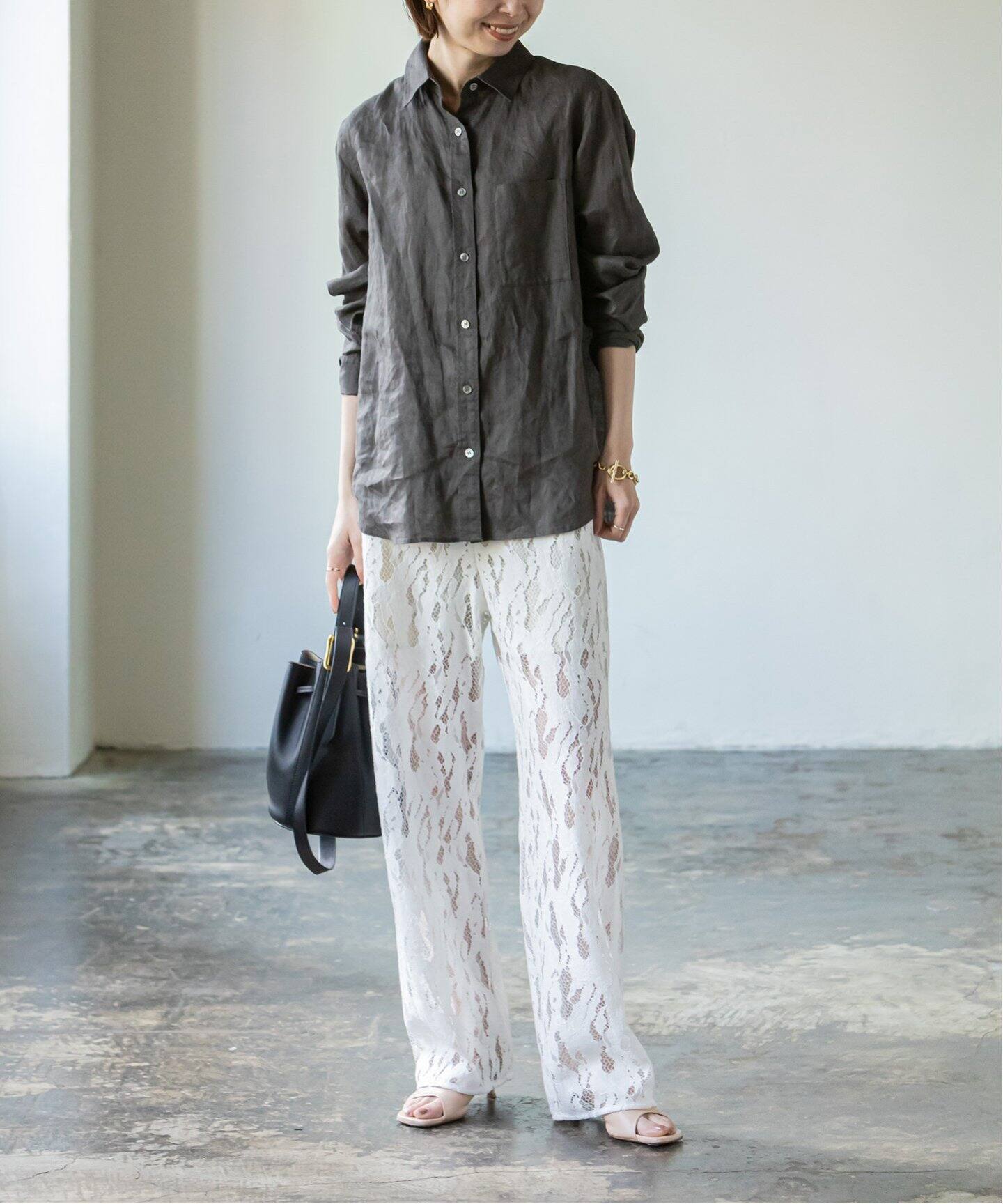 クラウディレースストレートパンツ（スラックス）｜NOBLE（ノーブル  