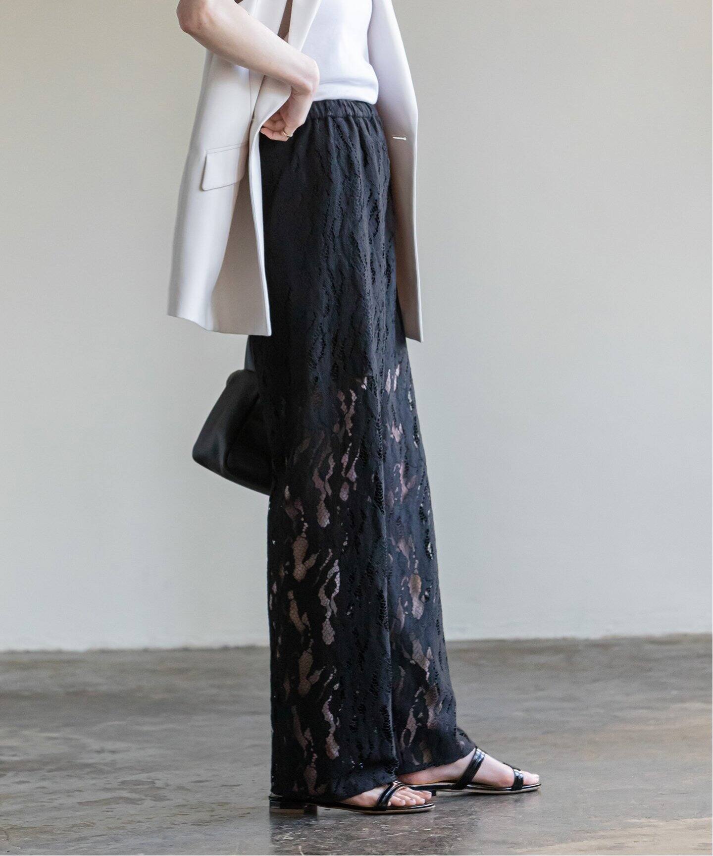 クラウディレースストレートパンツ（スラックス）｜NOBLE（ノーブル  