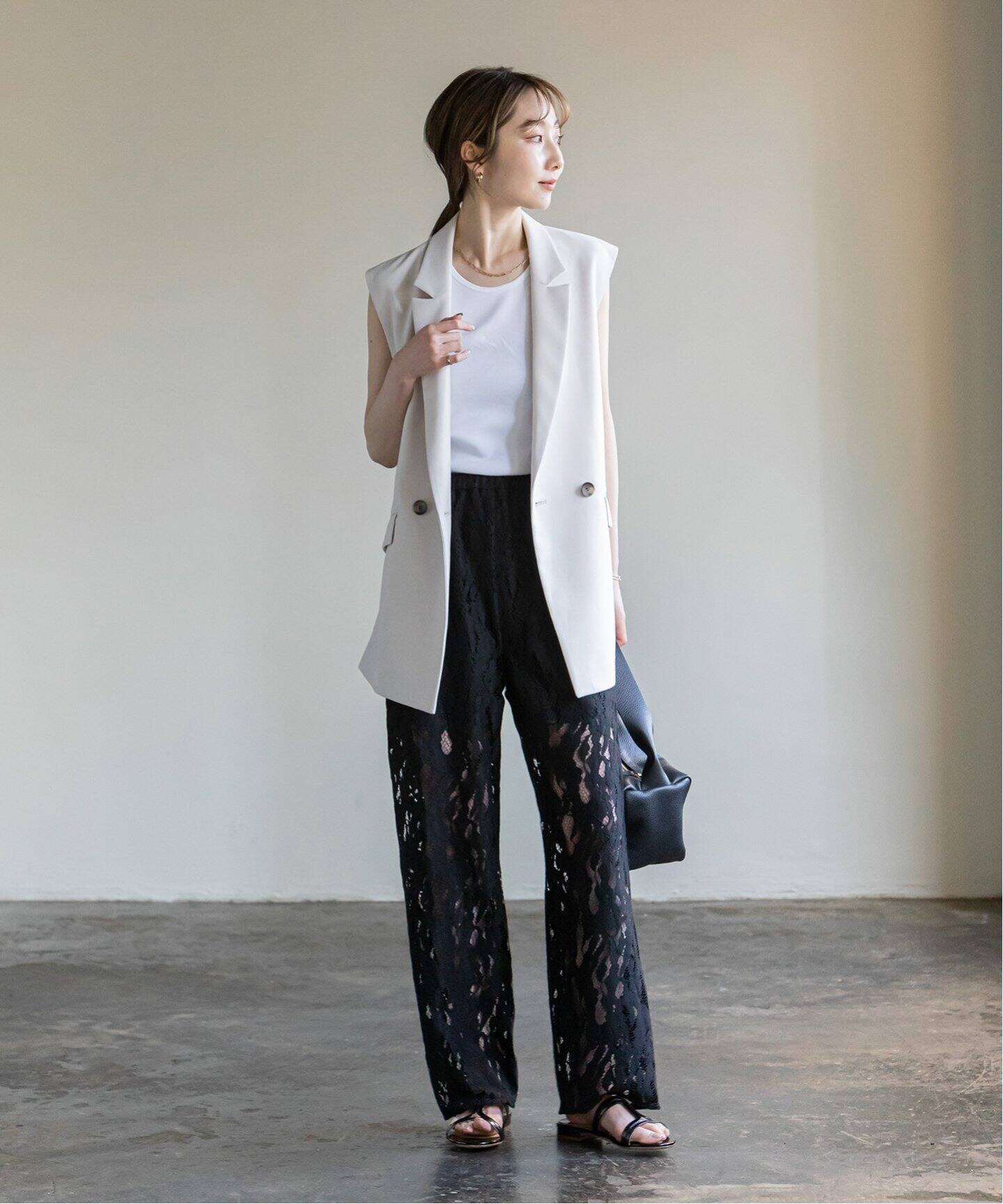 クラウディレースストレートパンツ（スラックス）｜NOBLE（ノーブル  