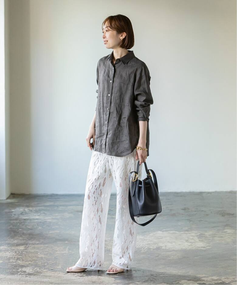 クラウディレースストレートパンツ（スラックス）｜NOBLE（ノーブル  