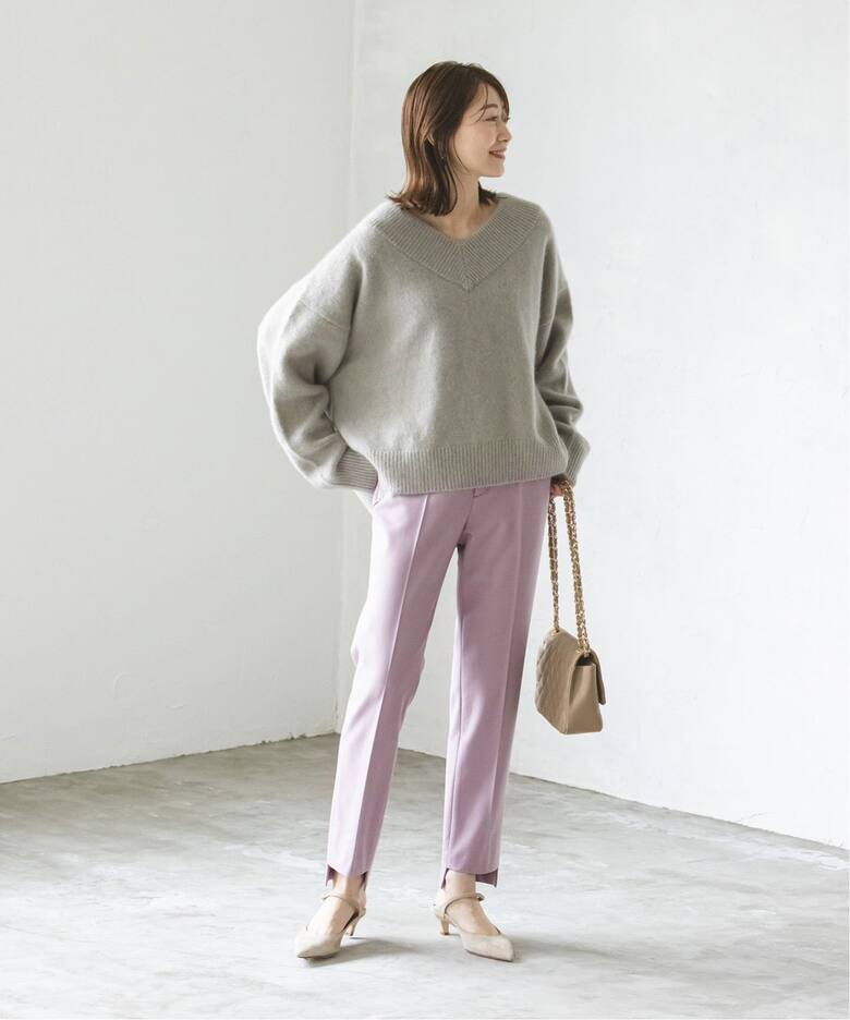 追加》キャロットシルエットステップヘムパンツ（スラックス）｜NOBLE 