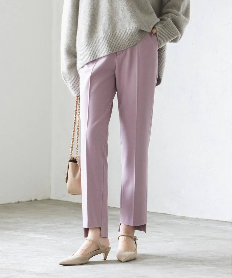 追加》キャロットシルエットステップヘムパンツ（スラックス）｜NOBLE  