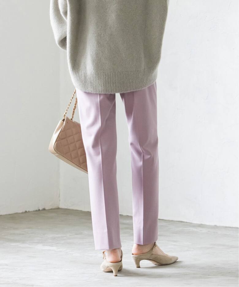 追加》キャロットシルエットステップヘムパンツ（スラックス  