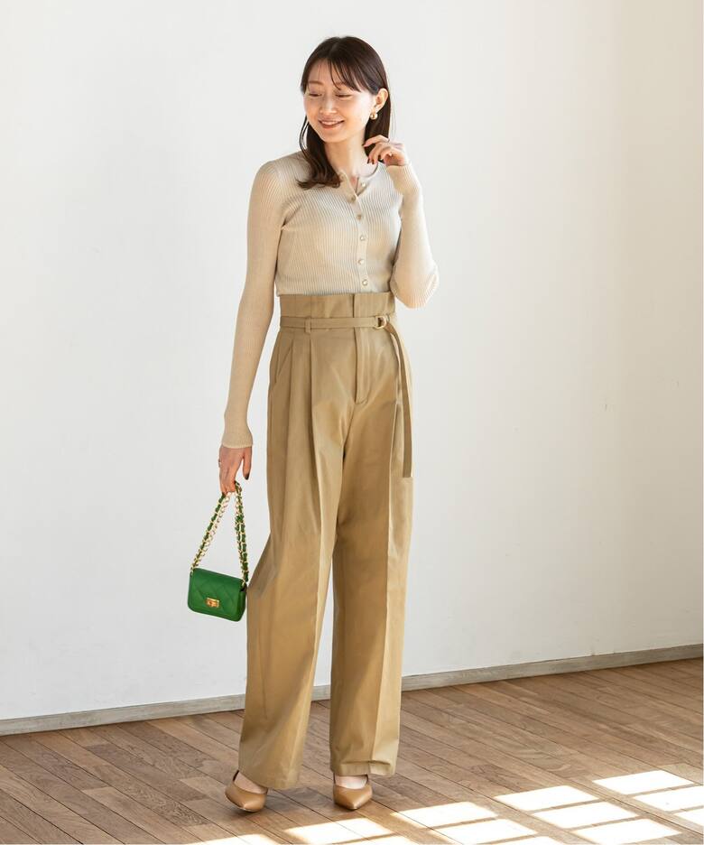 ハイウエストチノパンツ（スラックス）｜NOBLE（ノーブル）の通販  