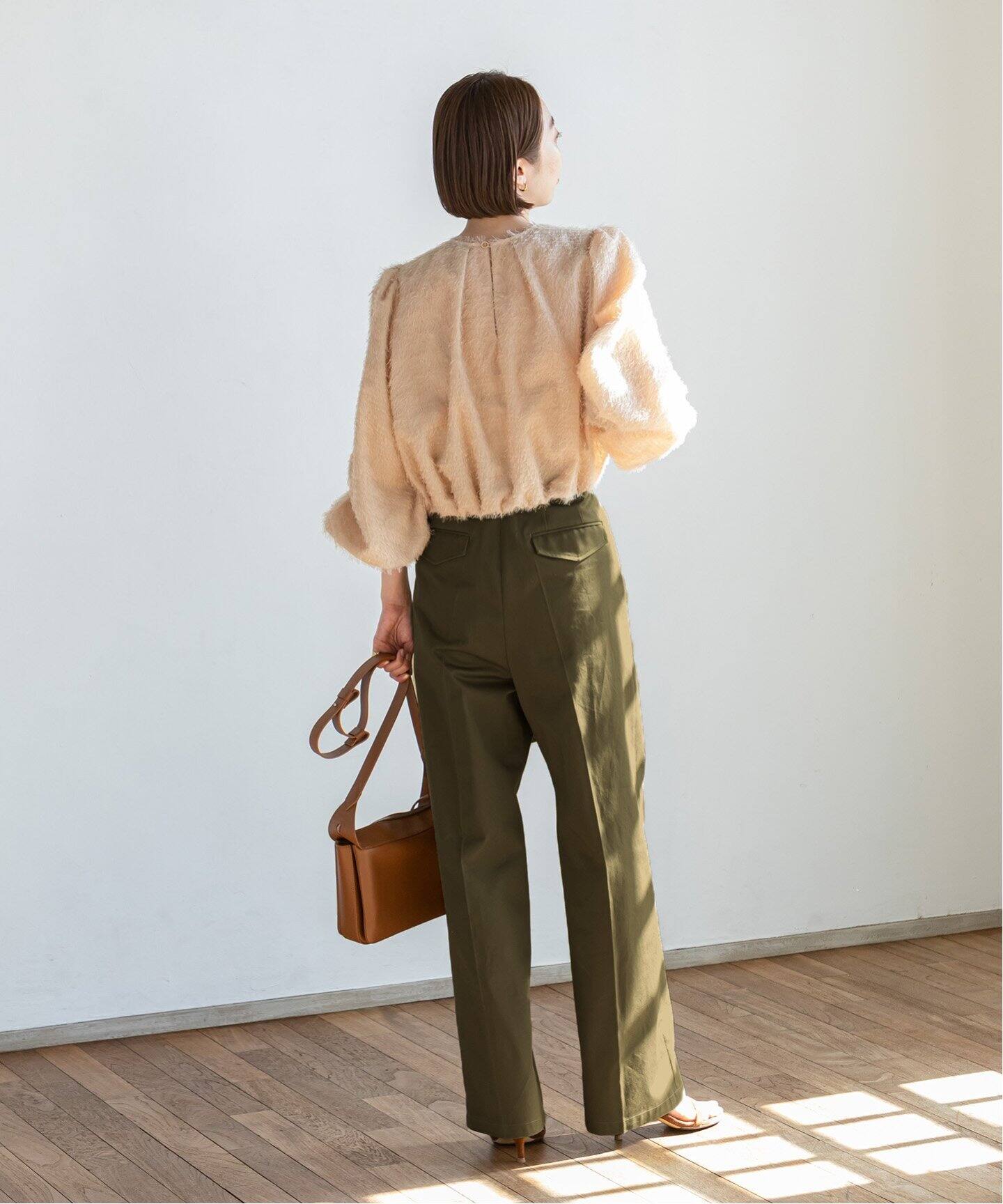 ハイウエストチノパンツ（スラックス）｜NOBLE（ノーブル）の通販  