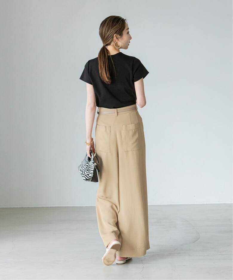 追加》アセテートギャババギーワイドパンツ（スラックス）｜NOBLE  