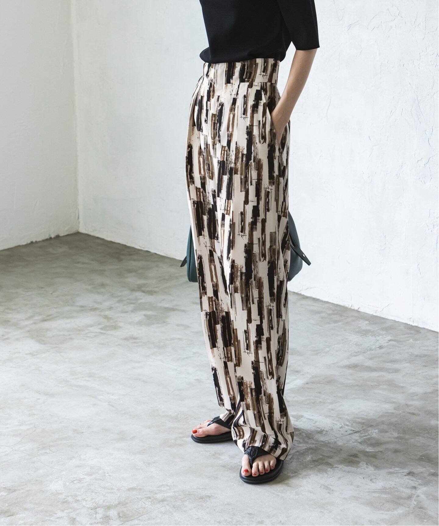 ペインティングプリントパンツ（スラックス）｜NOBLE（ノーブル  