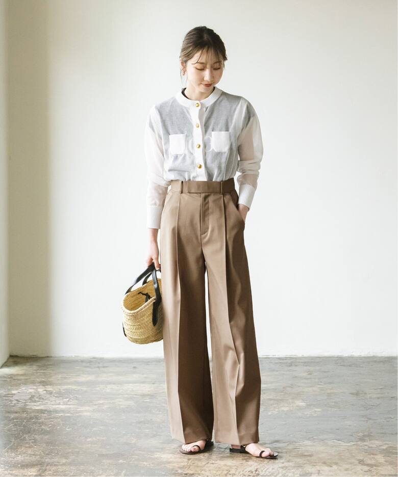 エステルツイルストレッチスラックスパンツ（スラックス）｜NOBLE  