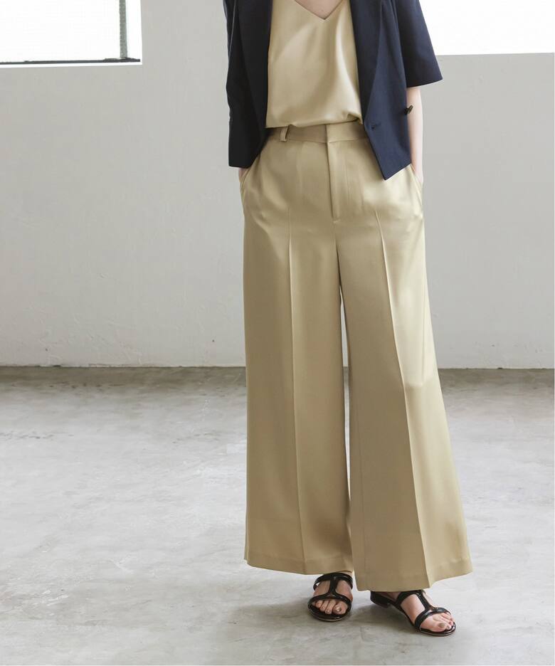 サテンワイドパンツ（スラックス）｜NOBLE（ノーブル）の通販 