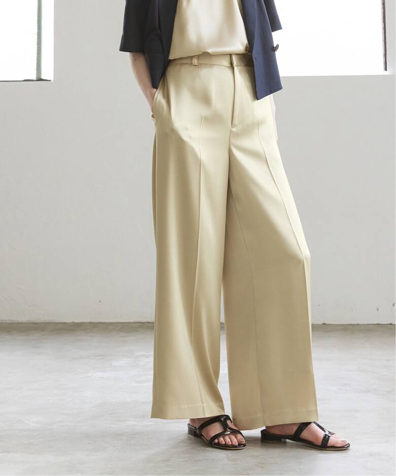 サテンワイドパンツ（スラックス）｜NOBLE（ノーブル）の通販 