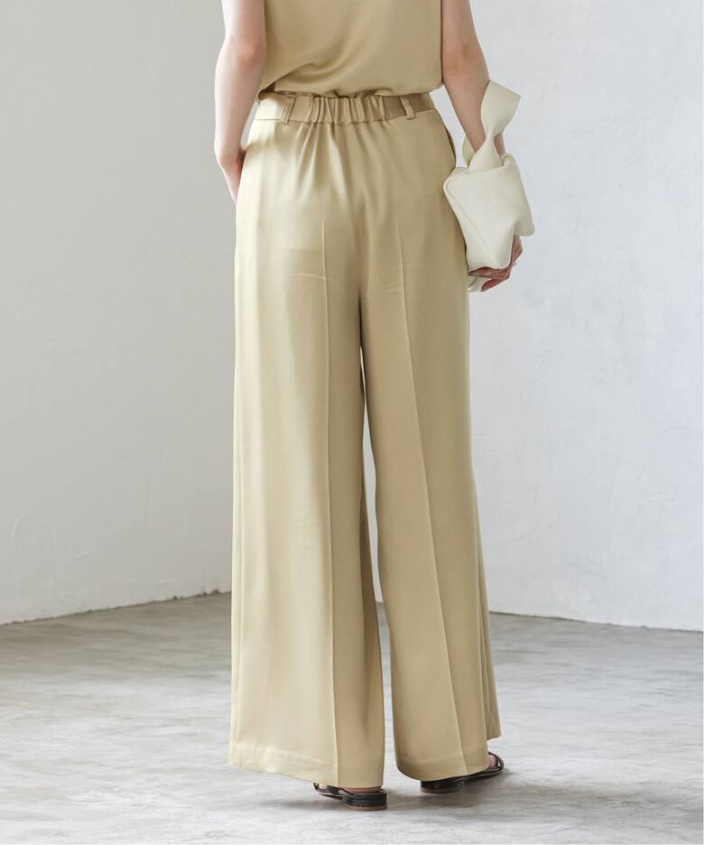サテンワイドパンツ（スラックス）｜NOBLE（ノーブル）の通販  