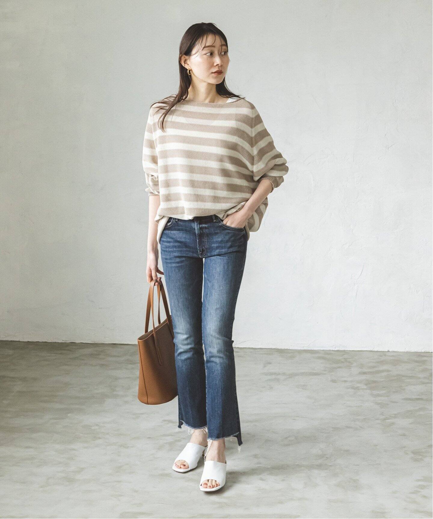 MOTHER】INSIDER CROP STEP FRAY(インディゴ)（デニムパンツ・ジーンズ  