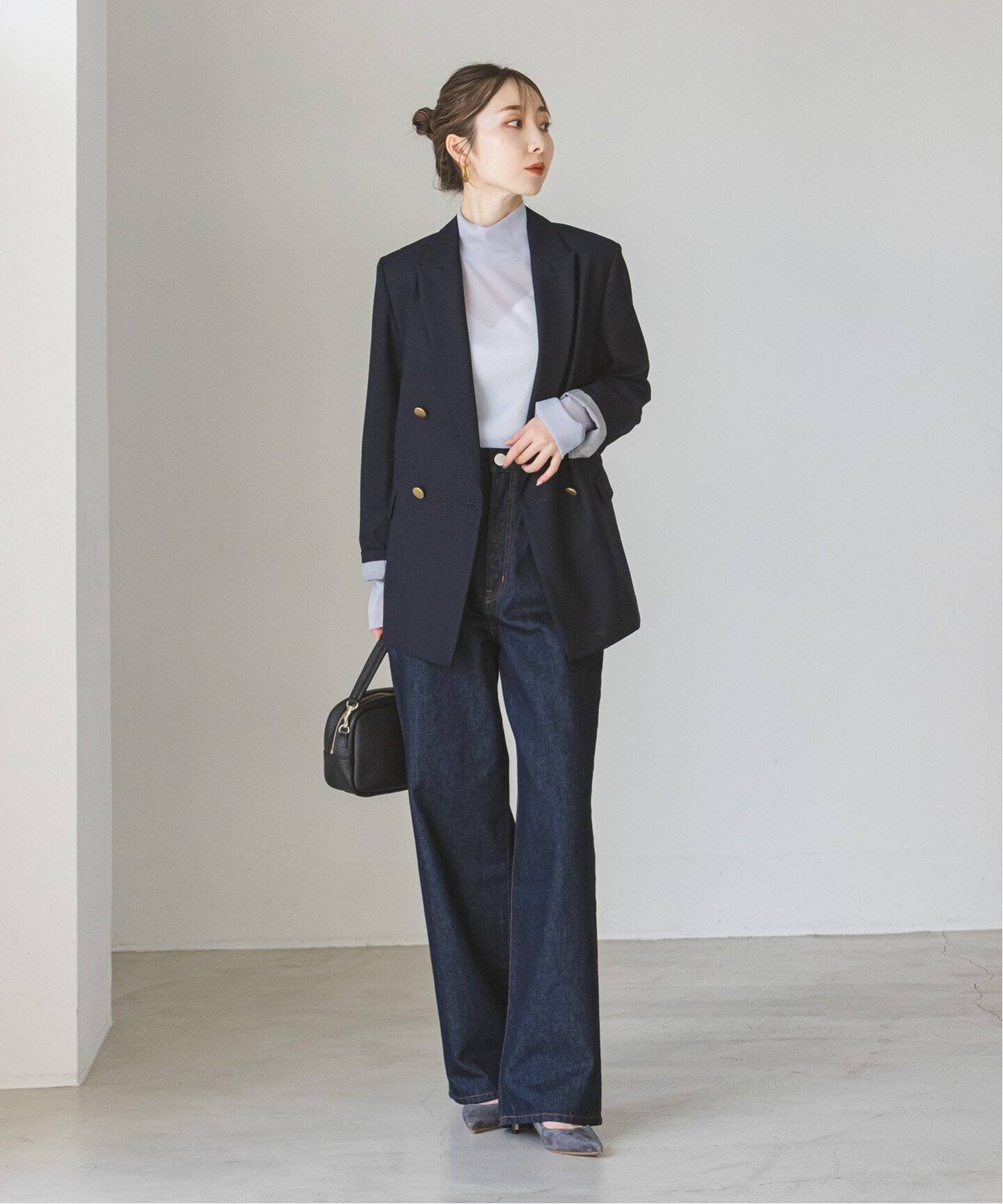 追加》【NEED BY heritage】 LUNA(ネイビー)（デニムパンツ・ジーンズ  