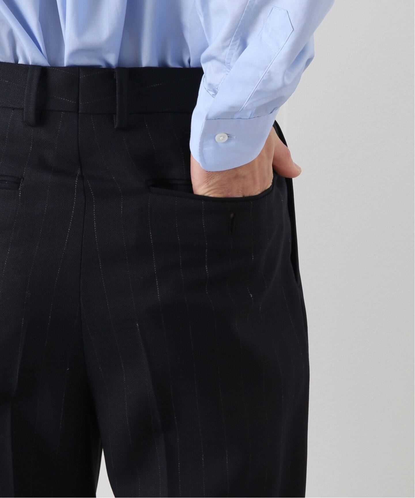 AURALEE / オーラリー】HARD TWIST WOOL STRIPE SLACKS（スラックス 
