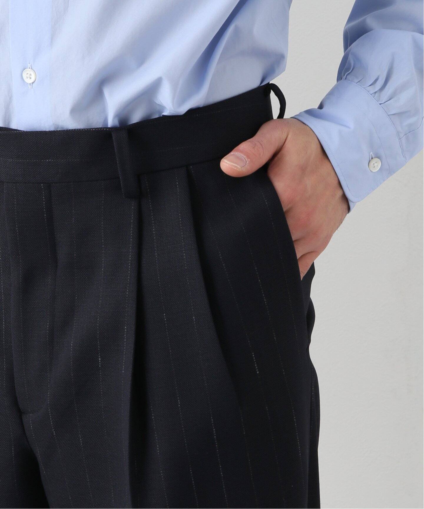 AURALEE / オーラリー】HARD TWIST WOOL STRIPE SLACKS（スラックス 