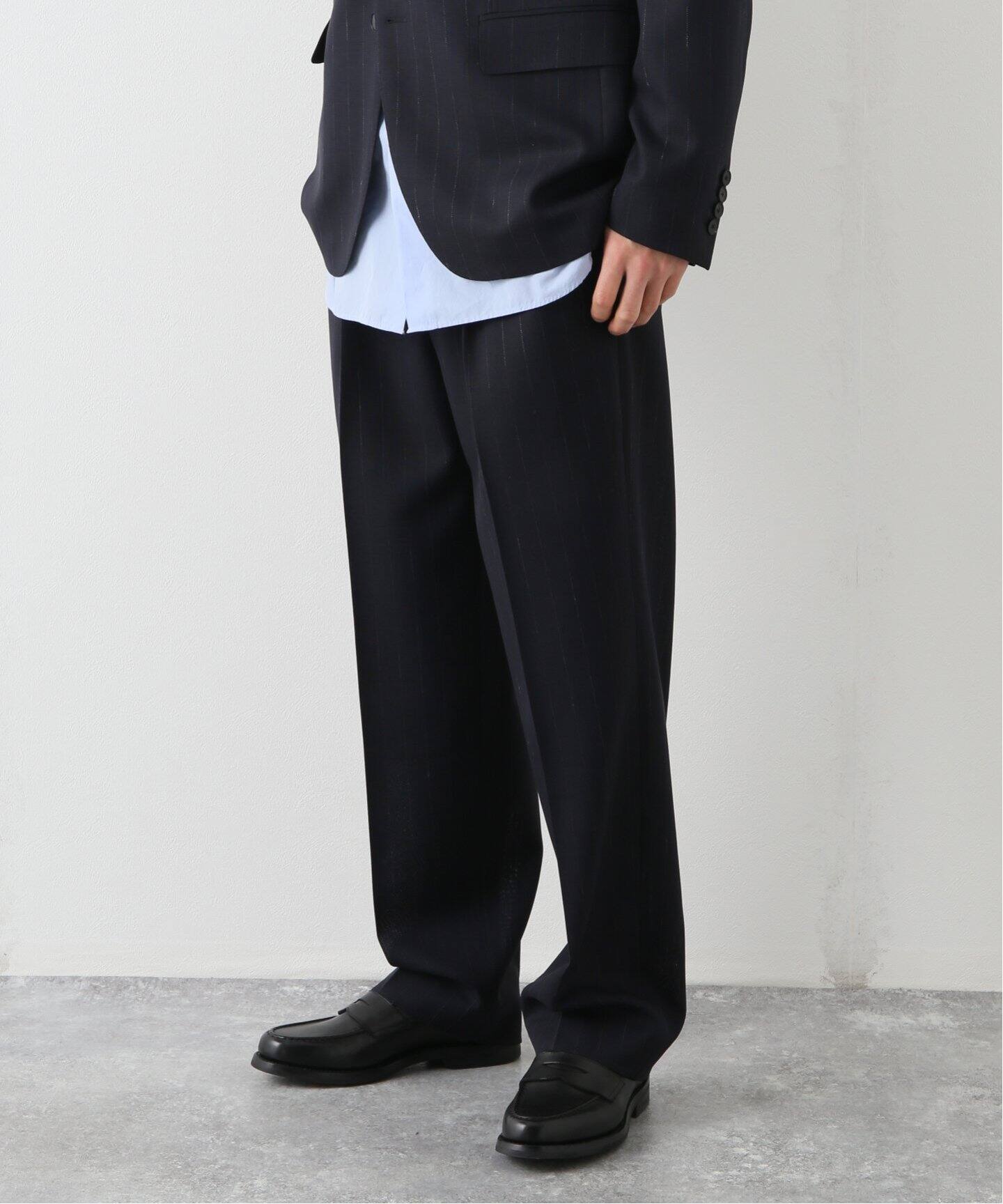 AURALEE / オーラリー】HARD TWIST WOOL STRIPE SLACKS（スラックス 