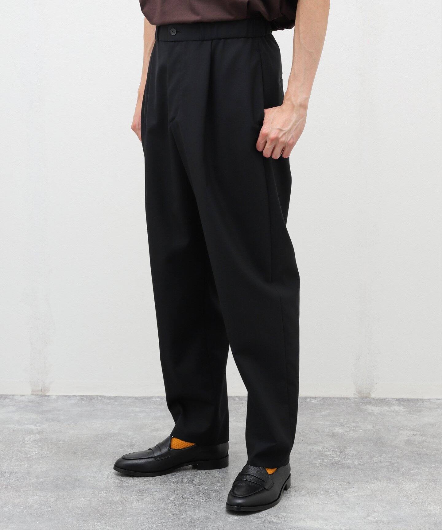 ATON / エイトン】WOOL TROPICAL TAPERED EASY PANTS（スラックス  