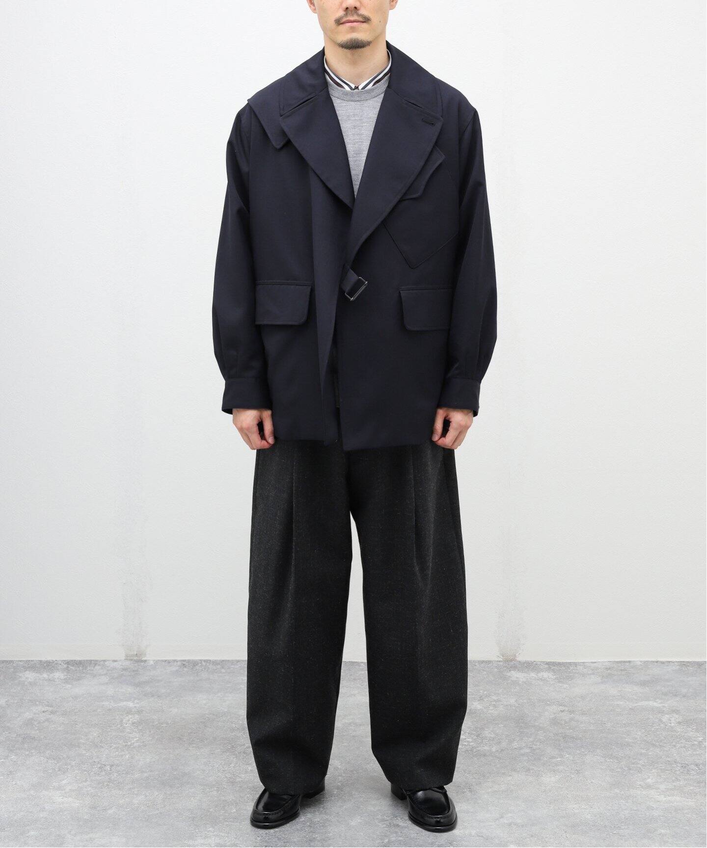 blurhms / ブラームス】Wool Ramie Super Wide Slacks（スラックス 