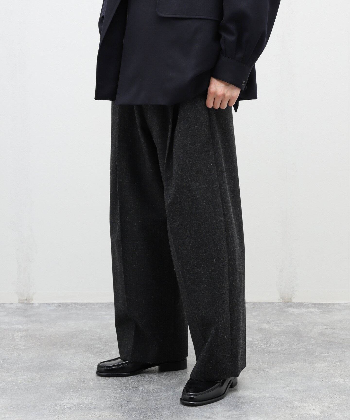 blurhms / ブラームス】Wool Ramie Super Wide Slacks（スラックス 