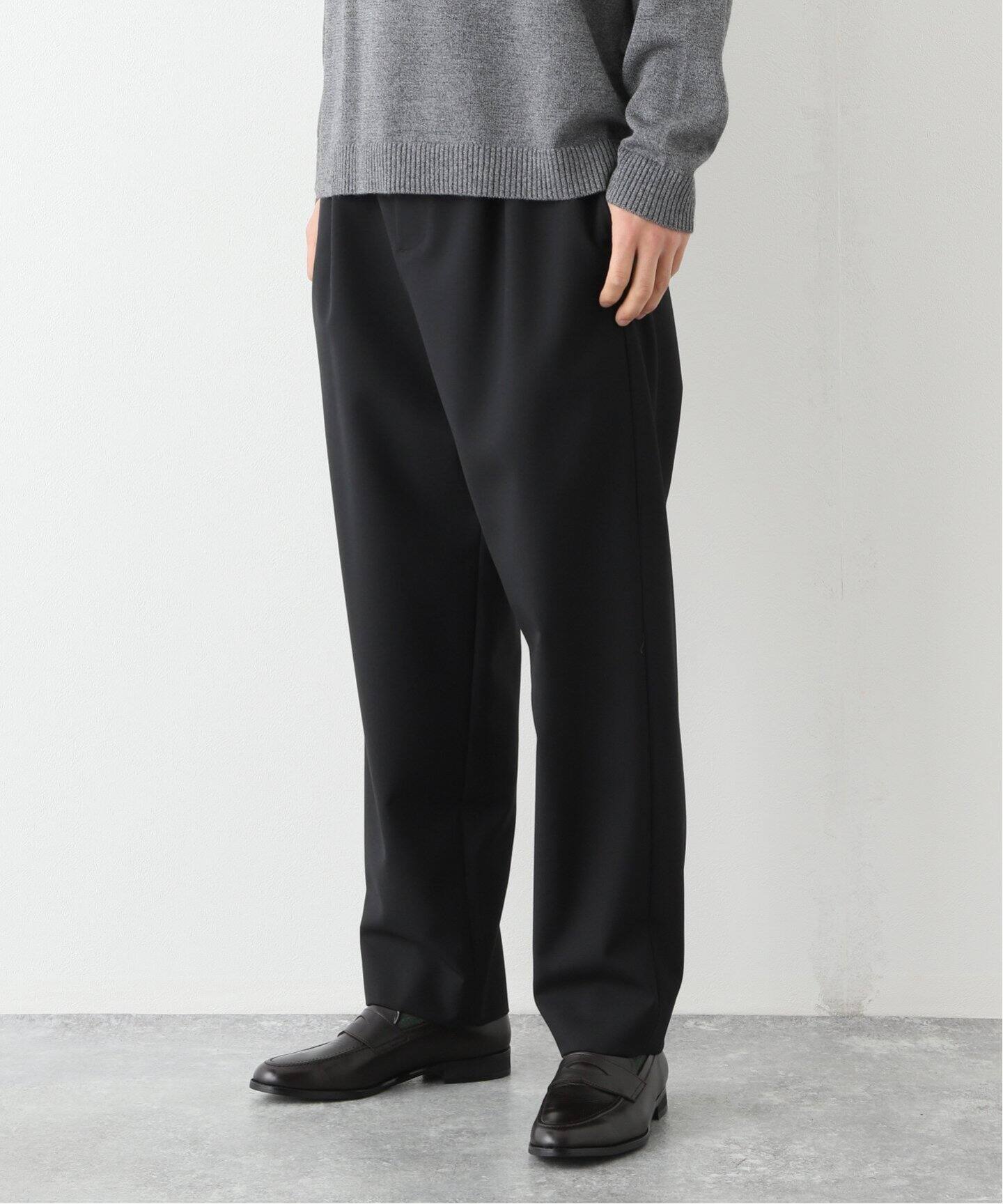 ATON/エイトン】 WOOL TROPICAL TAPERED EASY PANTS（スラックス 