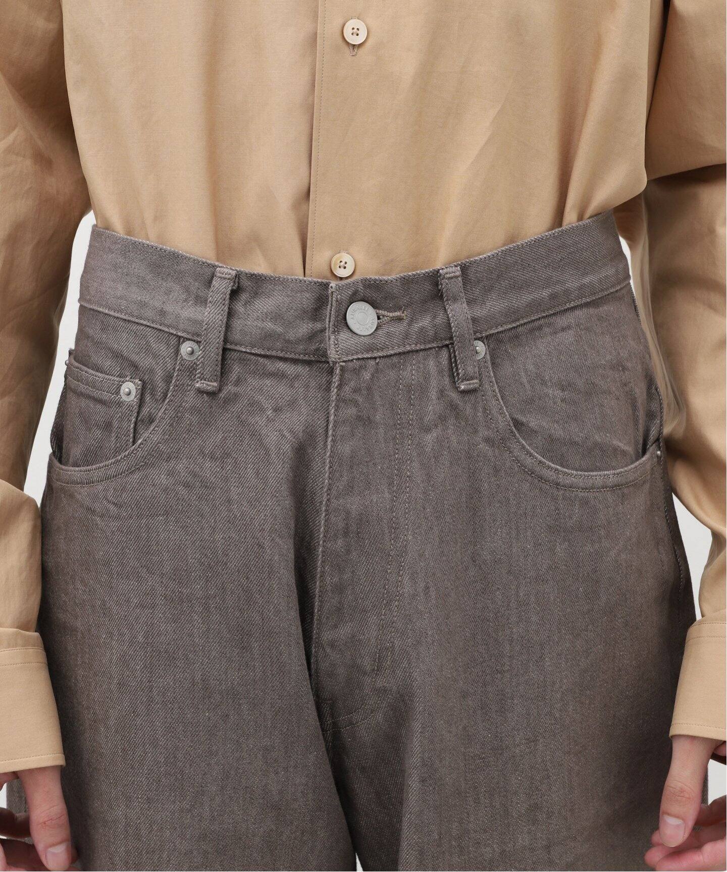 AURALEE / オーラリー】HARD TWIST BROWN DENIM WIDE パンツ（デニム 