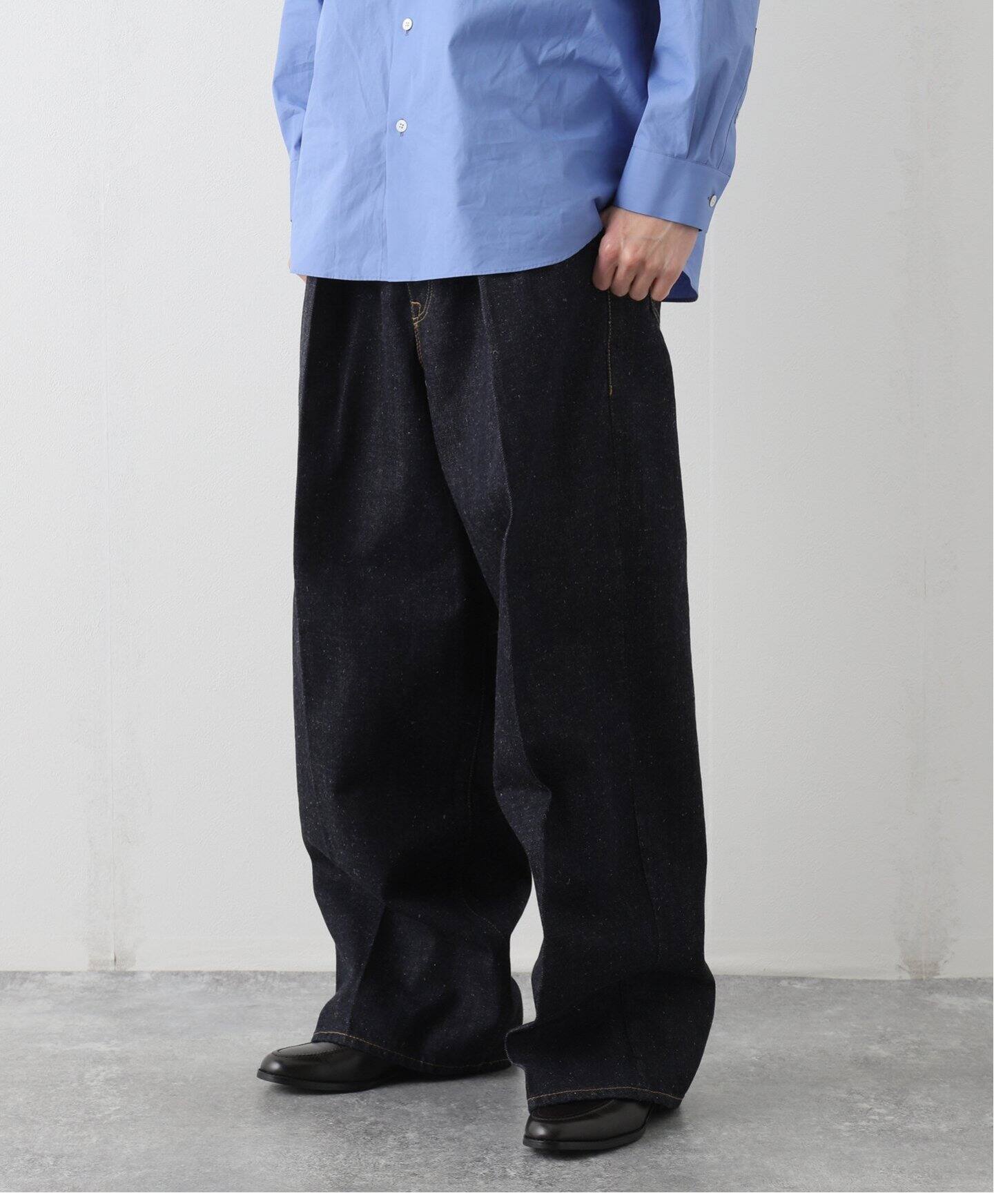 MARKAWARE / マーカウェア】 KIMONO DENIM PLEATED WIDE DENIM（デニム 