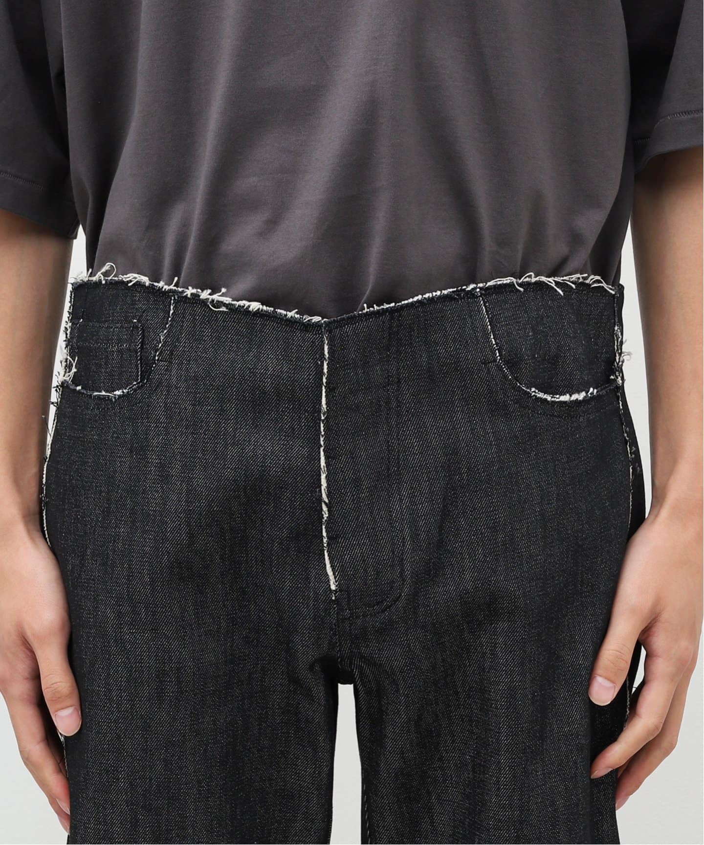 GABRIELA COLL GARMENTS】DENIM SLIT TROUSERS（スラックス）｜EDIFICE