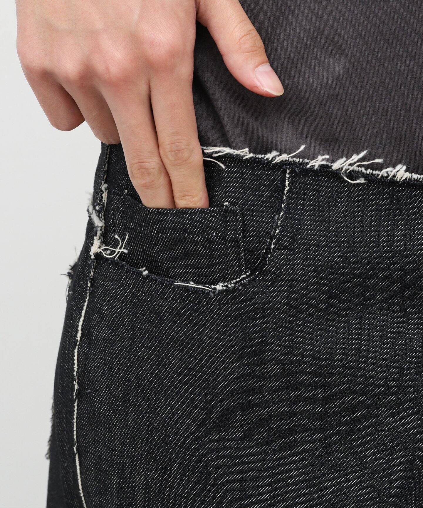 GABRIELA COLL GARMENTS】DENIM SLIT TROUSERS（スラックス）｜EDIFICE