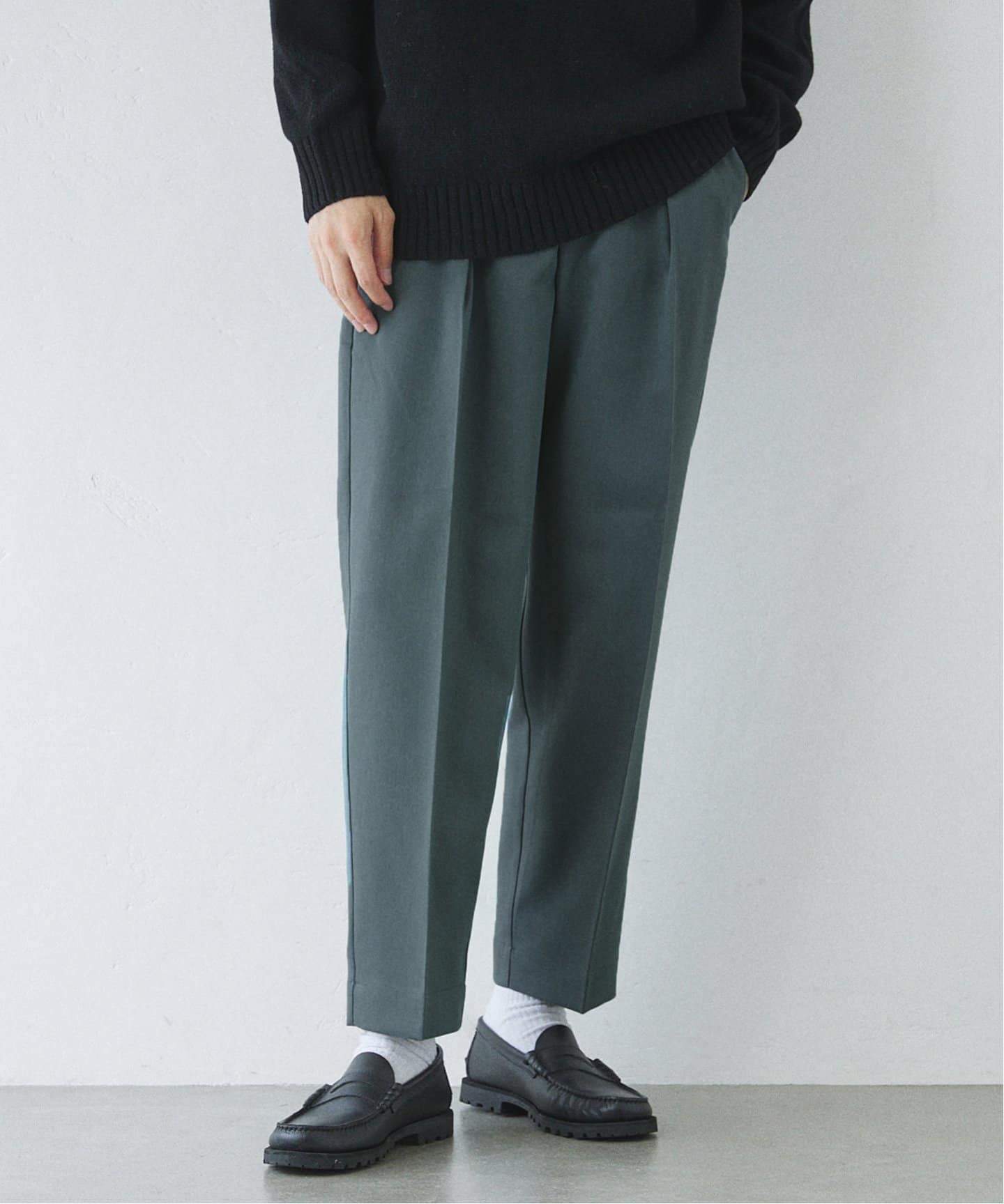 20s30s ビンテージ コットン スラックス シャンブレー グレー