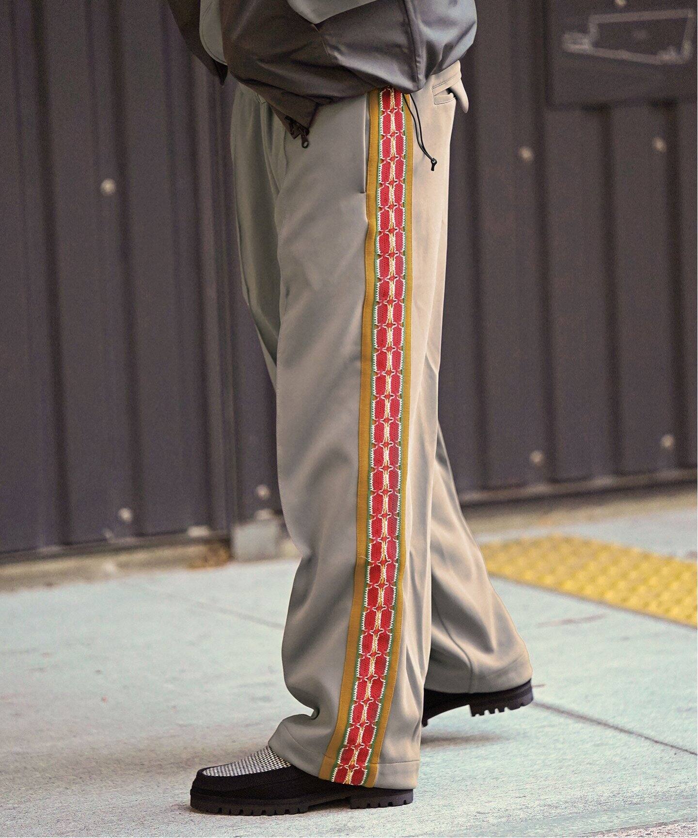 Sasquatchfabrix.】LACE TAPE STRAIGHT TRACK PANTS（ジャージ 