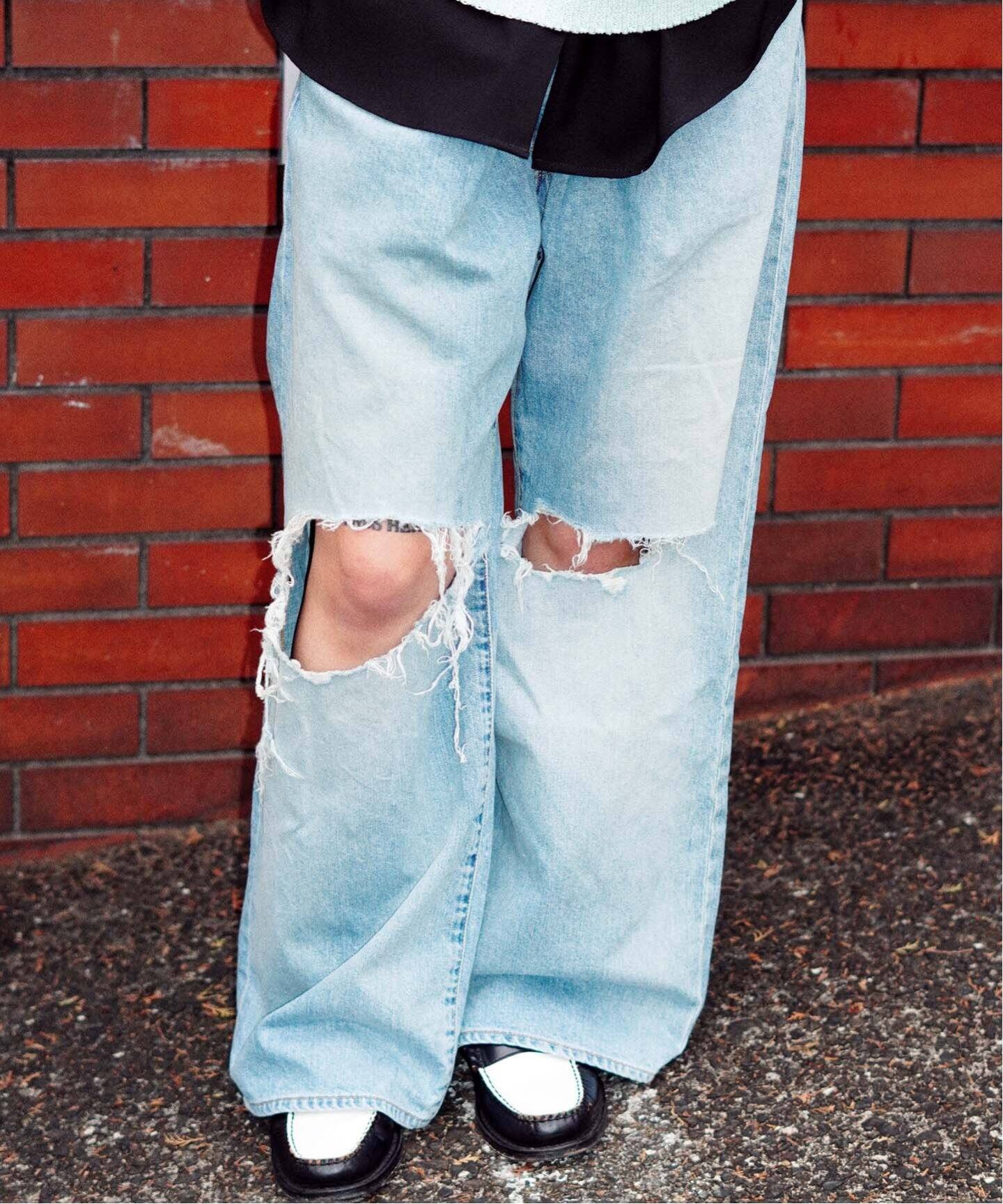 JIEDA / ジエダ】DAMAGE ONE TUCK WIDE STRAIGHT DENIM（デニムパンツ 