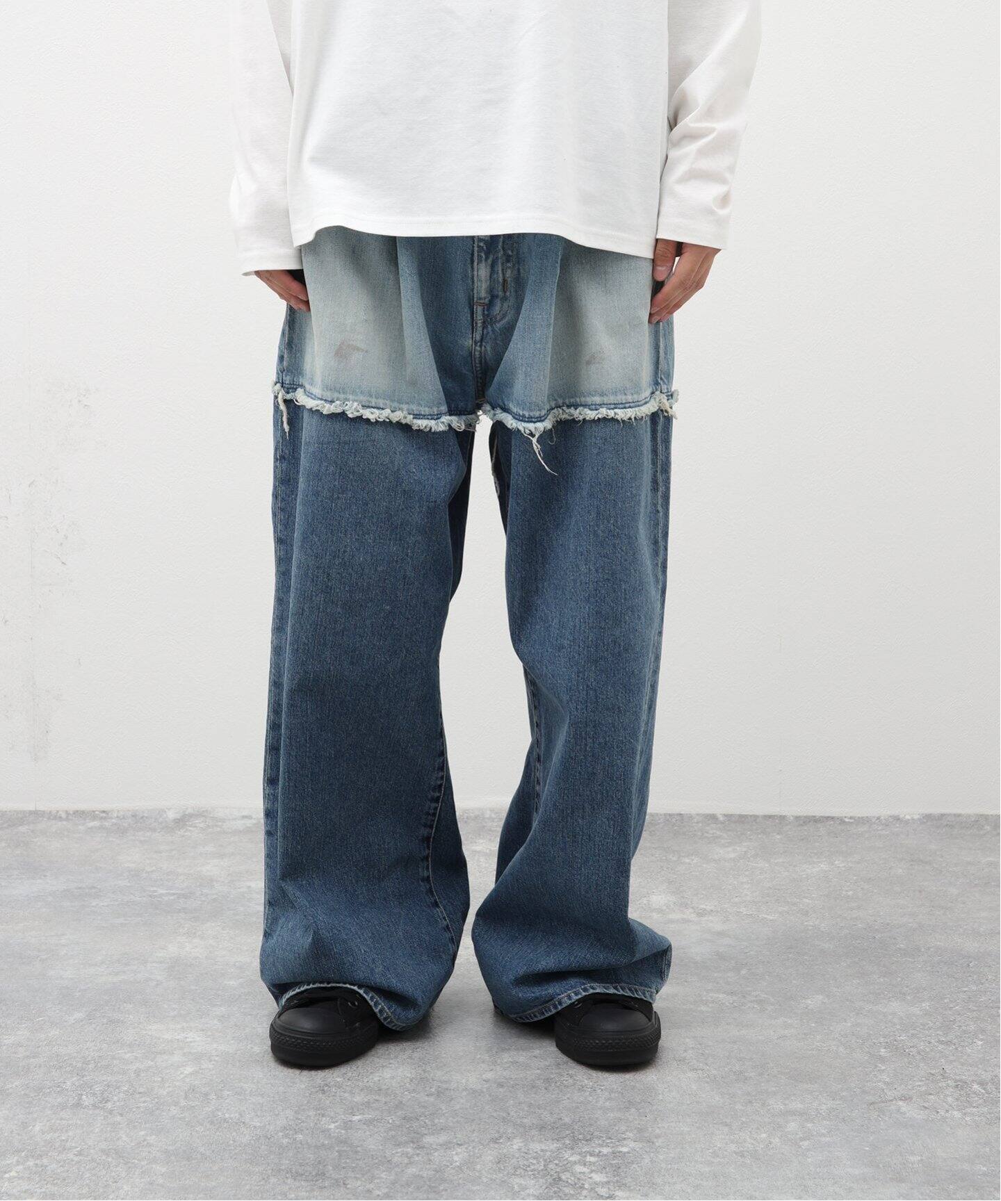 JIEDA / ジエダ】2 TONE BAGGY DENIM PANTS（デニムパンツ・ジーンズ 