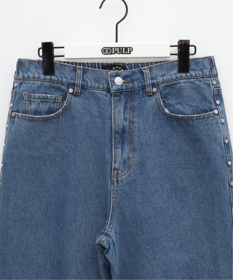 AFB / エーエフビー】STUDS DAMAGED BAGGY PANTS（デニムパンツ 