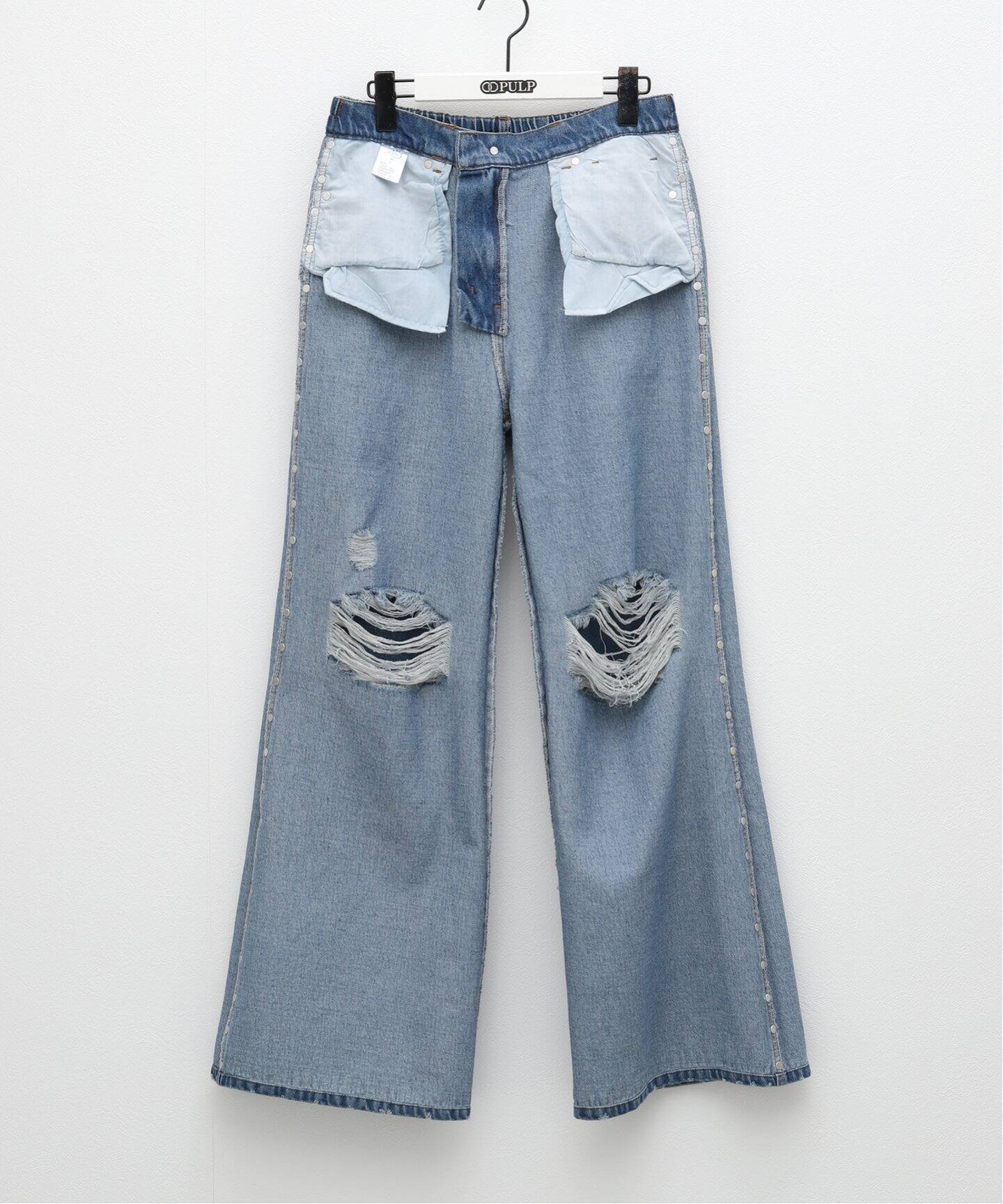 定価30800円 AFB BAGGY STUDS DENIM PANTS バギースタッズデニムパンツ 