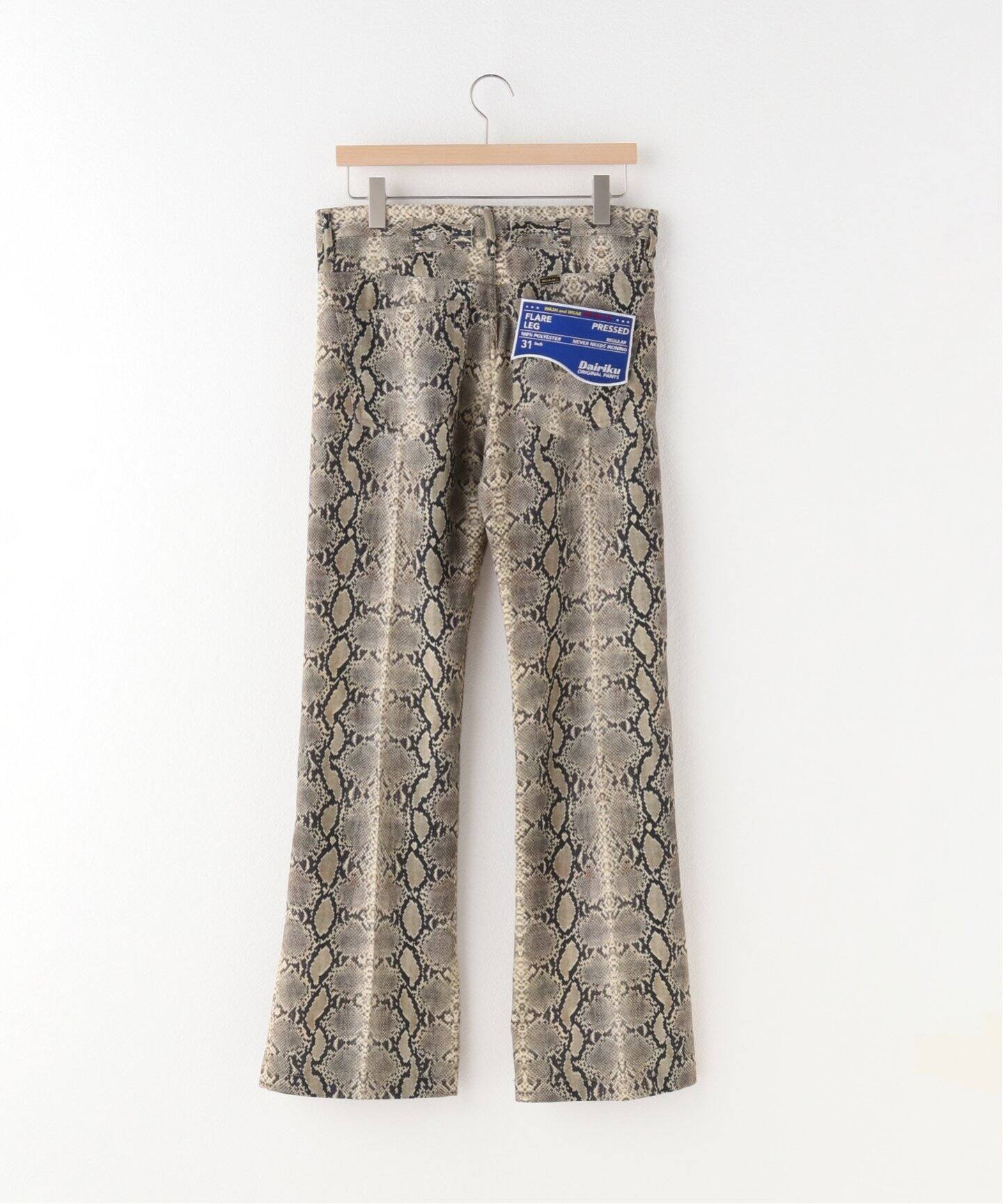 DAIRIKU / ダイリク】Python Flare Pressed Pants（スラックス 