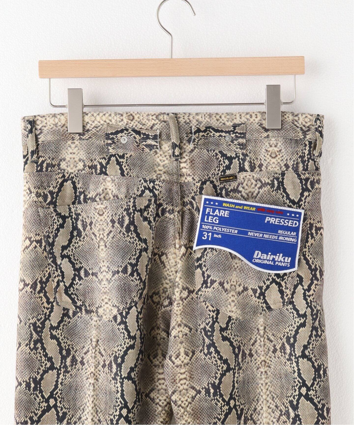 DAIRIKU / ダイリク】Python Flare Pressed Pants（スラックス 