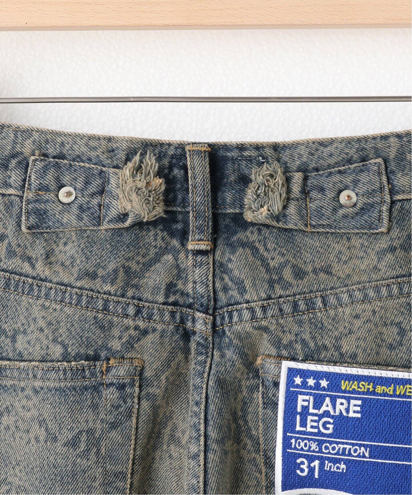 DAIRIKU / ダイリク】Python Flare Denim Pants（デニムパンツ 