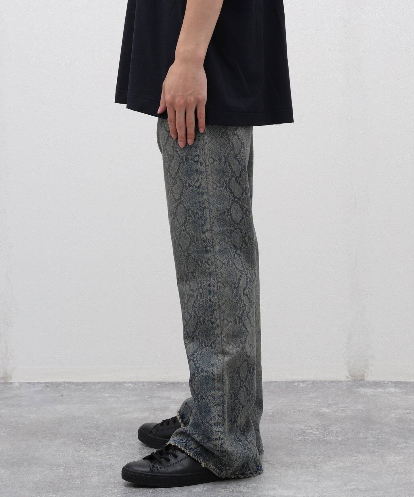 DAIRIKU / ダイリク】Python Flare Denim Pants（デニムパンツ 