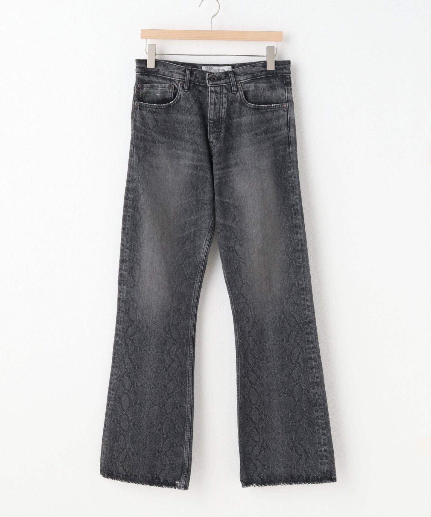 DAIRIKU / ダイリク】Python Flare Denim Pants（デニムパンツ 